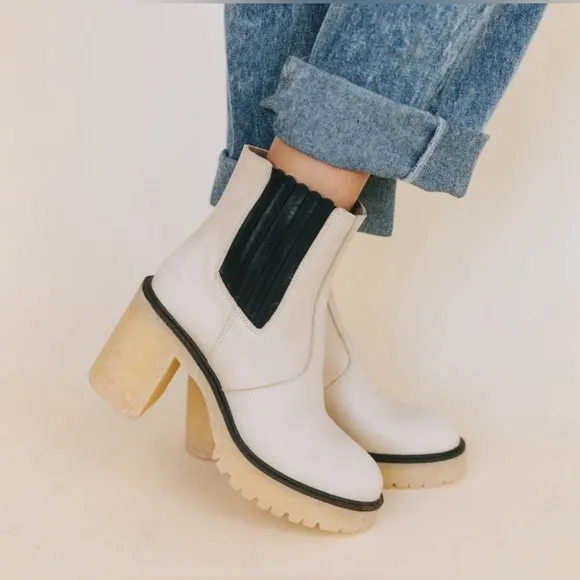 🖤FREE PEOPLE 100% Leather Boots 💖Made in Spain JAMES CHELSEA - Brand New In Box
