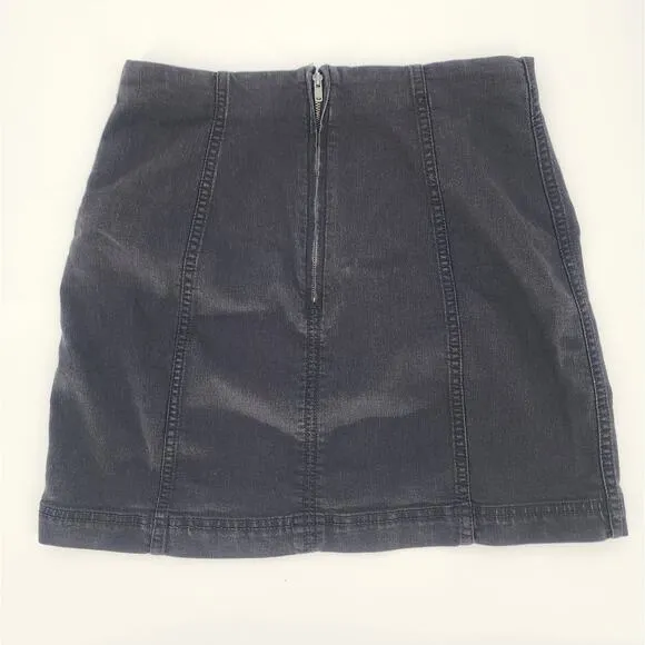 Free People Black Denim Mini Skirt Women's Size 10