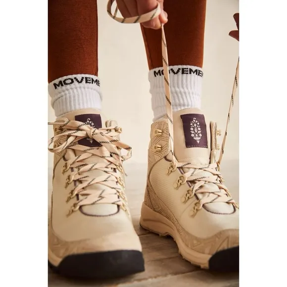 Free People FP Movement x Danner Adrika Etched Hiker Boots Buttercream