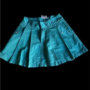 Free People heavily pleated skort Green PLEATS TO MEET YOU