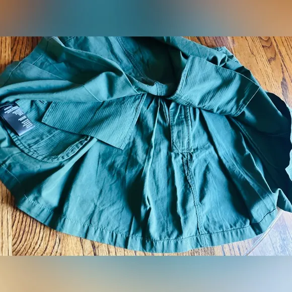 Free People heavily pleated skort Green PLEATS TO MEET YOU