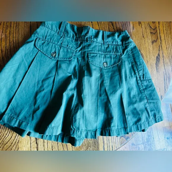 Free People heavily pleated skort Green PLEATS TO MEET YOU