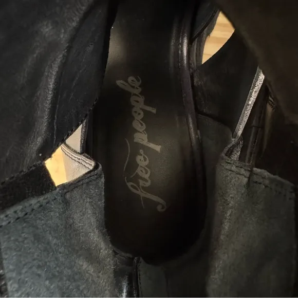 Free People Hydra Huarache Lug Boots in Black EU 38 / US 8