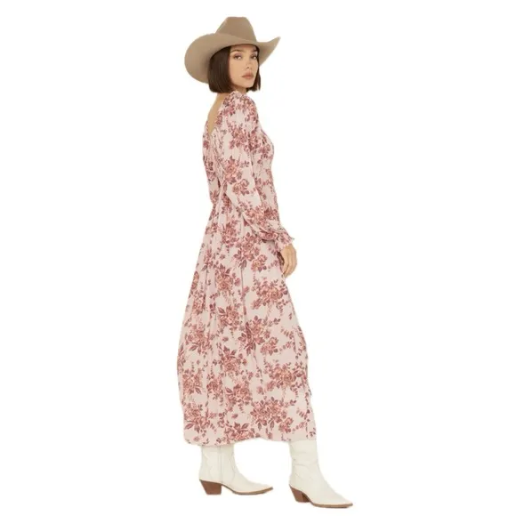 Free People | Jaymes Floral Print Midi NWT