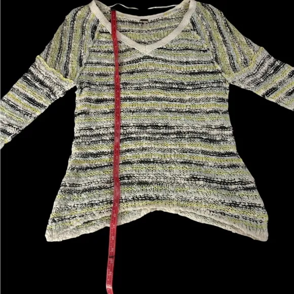 Free People Revolve Marled multi songbird boxy oversized sweater S ivory blue