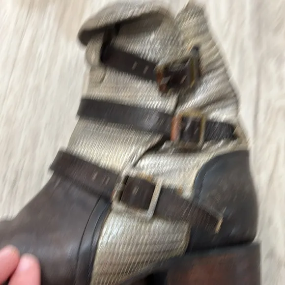 Freebird Apex Moto boots brown leather size 7 flawed
