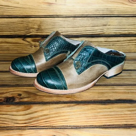 Freebird by Steven Malena Size 6 Leather Clogs Mules Slip On Shoes Oxfords NEW