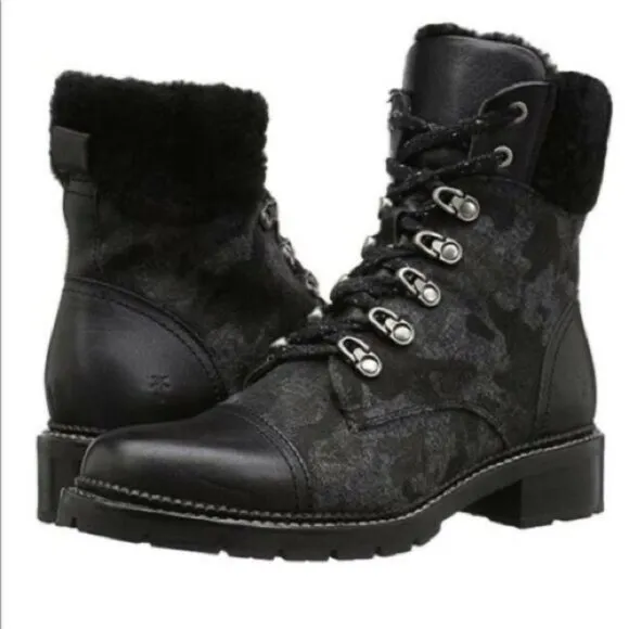 Frye Black Camo Boots