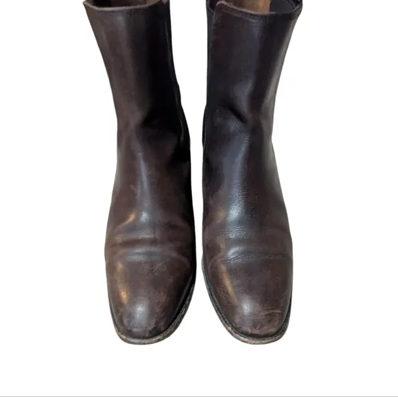 Frye Dara Leather Chelsea Ankle Boots Chocolate Brown size 11 Classic