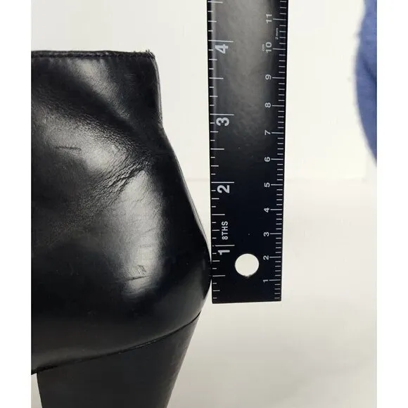 Frye Jennifer Heeled Western Ankle Boot Womens 6.5 Black Leather Pointed Toe