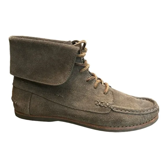 Frye Quincy Chukka Brown Suede Leather Laced BoatDeck Boots shoes Sz 7 M