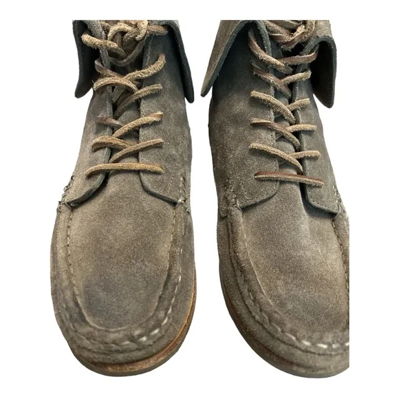 Frye Quincy Chukka Brown Suede Leather Laced BoatDeck Boots shoes Sz 7 M