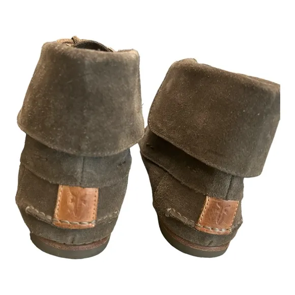 Frye Quincy Chukka Brown Suede Leather Laced BoatDeck Boots shoes Sz 7 M