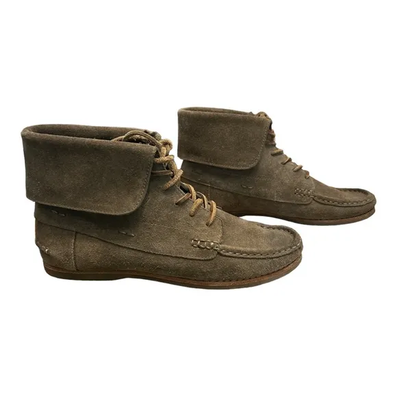 Frye Quincy Chukka Brown Suede Leather Laced BoatDeck Boots shoes Sz 7 M