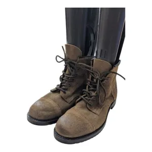 Frye Suede Leather Lace Up Boots Brown Size 11