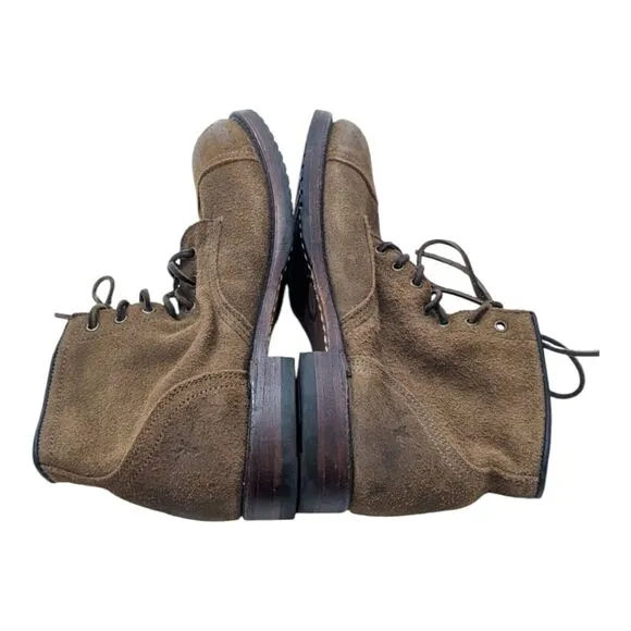 Frye Suede Leather Lace Up Boots Brown Size 11