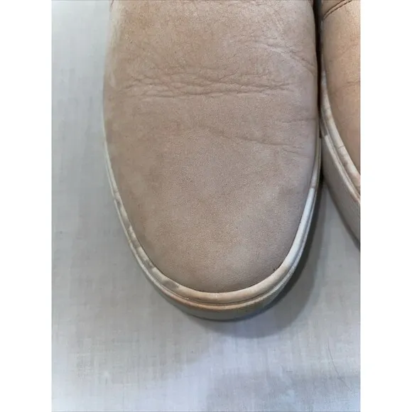 Frye Women’s Casual Sneakers Size 8.5 M Pink Leather Marbled Sole Comfort Beach