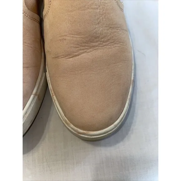 Frye Women’s Casual Sneakers Size 8.5 M Pink Leather Marbled Sole Comfort Beach
