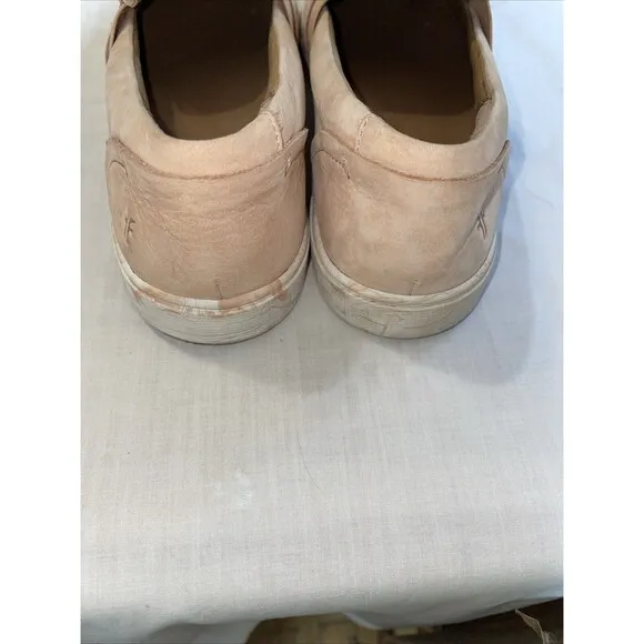 Frye Women’s Casual Sneakers Size 8.5 M Pink Leather Marbled Sole Comfort Beach