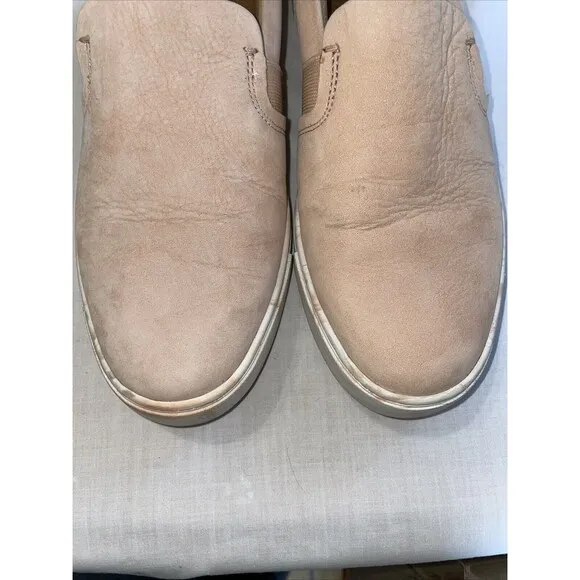 Frye Women’s Casual Sneakers Size 8.5 M Pink Leather Marbled Sole Comfort Beach