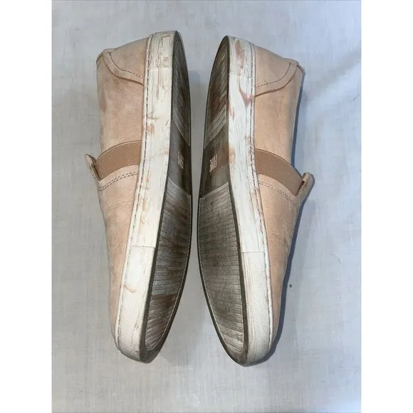 Frye Women’s Casual Sneakers Size 8.5 M Pink Leather Marbled Sole Comfort Beach