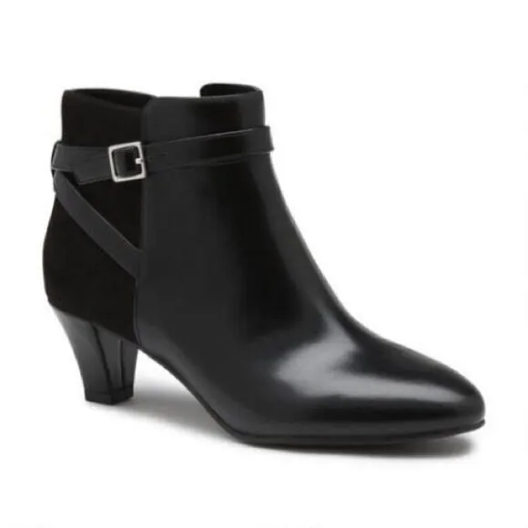 G H Bass &amp; Co. Ankle Boot Size 8.5 Black Heeled Small Heel Pointed Toe Bootie