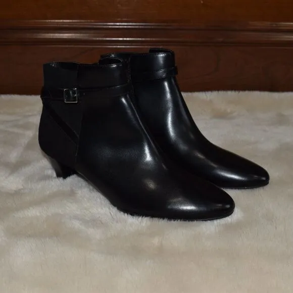 G H Bass &amp; Co. Ankle Boot Size 8.5 Black Heeled Small Heel Pointed Toe Bootie