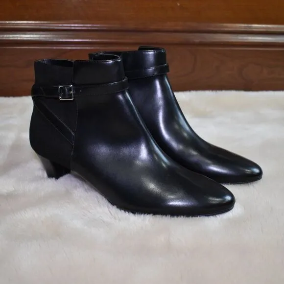 G H Bass &amp; Co. Ankle Boot Size 8.5 Black Heeled Small Heel Pointed Toe Bootie