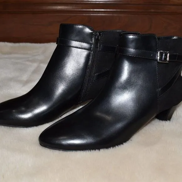 G H Bass &amp; Co. Ankle Boot Size 8.5 Black Heeled Small Heel Pointed Toe Bootie