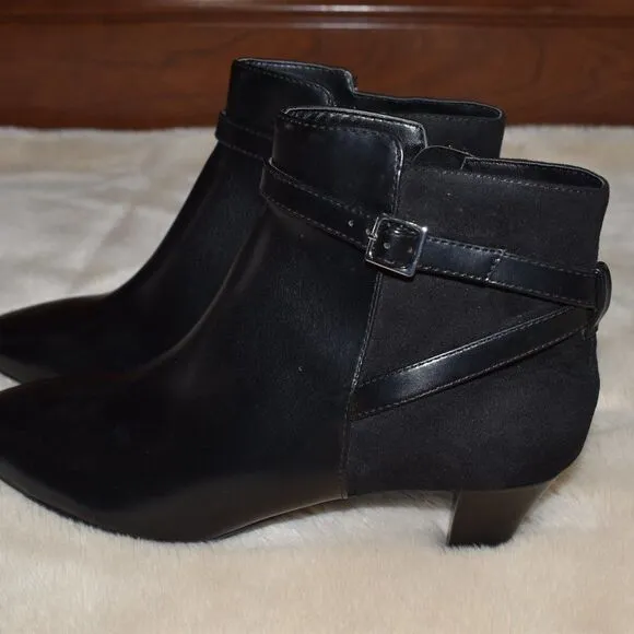 G H Bass &amp; Co. Ankle Boot Size 8.5 Black Heeled Small Heel Pointed Toe Bootie