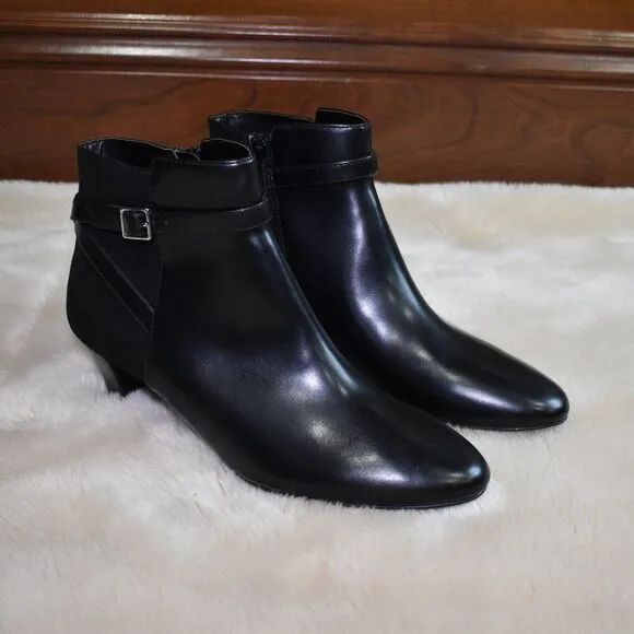 G H Bass &amp; Co. Ankle Boot Size 8.5 Black Heeled Small Heel Pointed Toe Bootie