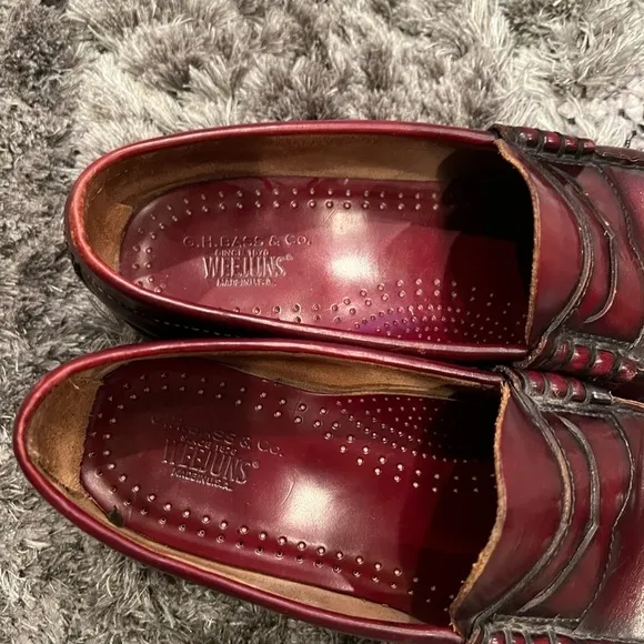 G H Bass &amp; Co. Weejuns Men’s Leather Slip-on Penny Loafers Shoes Vintage