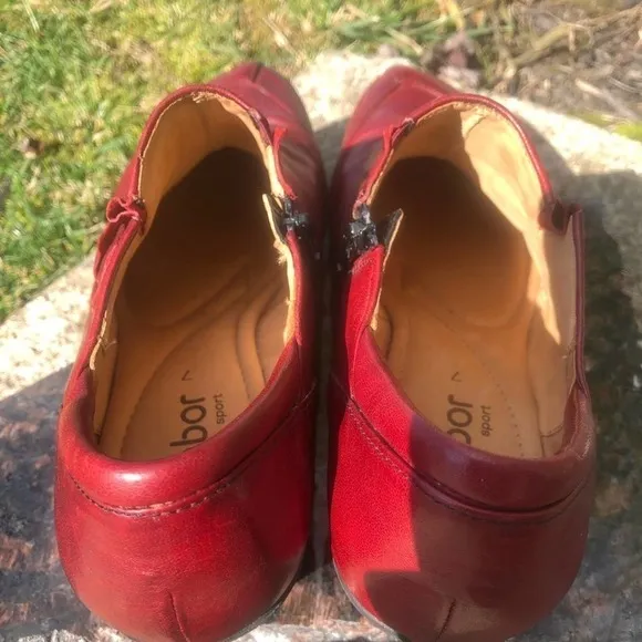 Gabor Sport Leather Ankle Trouser Boot Shoe NWOT Size 9 Red Career Hipster