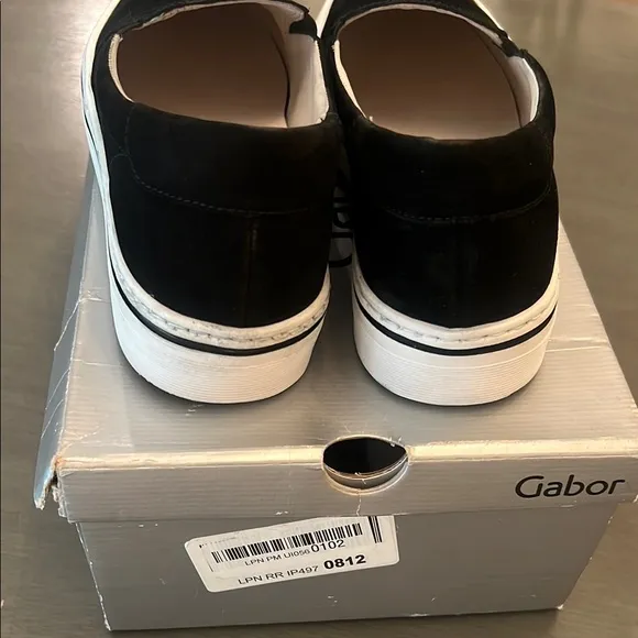 Gabor Women’s Black Navy Suede Slip-On Shoes Sneakers 41 10