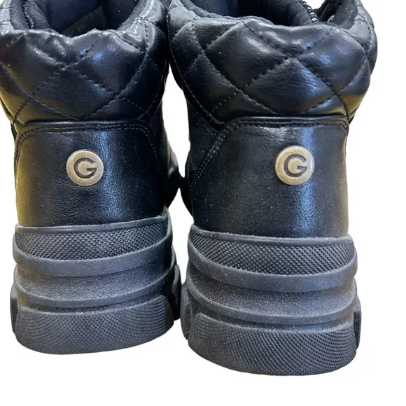 GBG Black Hiking Boots with Gold Accents Size 9