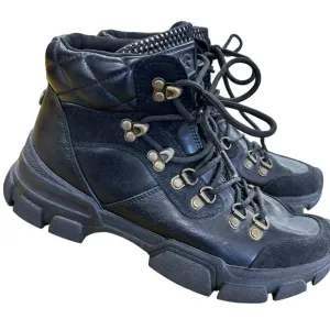 GBG Black Hiking Boots with Gold Accents Size 9