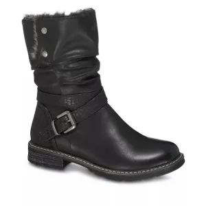 G.C. SHOES BAILEY SHERPA LINED FAUX LEATHER BOOTS BLACK NWOB WOMEN'S SIZE 7.5 NE