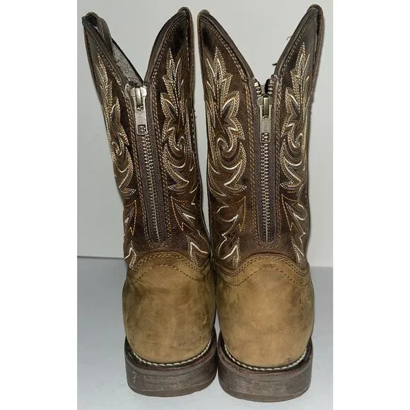 Georgia Boot Carbo-Tec Elite Waterproof Western Boots Soft Toe Zip Men's Size 9M