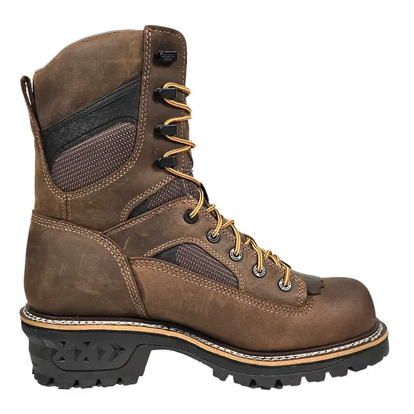 Georgia Boot LTX Men's Size 10M Brown Logger Waterproof 9&quot; Work Boots GB00616