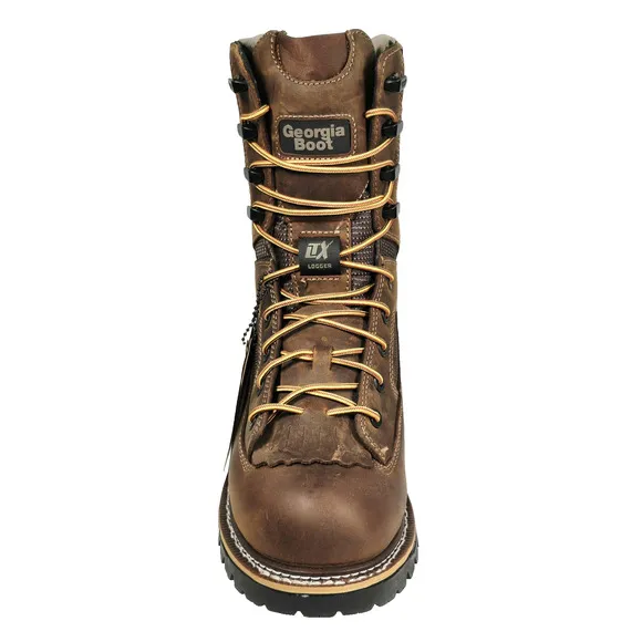 Georgia Boot LTX Men's Size 10M Brown Logger Waterproof 9&quot; Work Boots GB00616