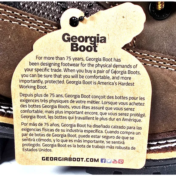 Georgia Boot LTX Men's Size 9M Brown Logger Waterproof 9&quot; Work Boots GB00616