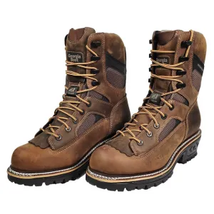 Georgia Boot LTX Men's Size 9M Brown Logger Waterproof 9&quot; Work Boots GB00616