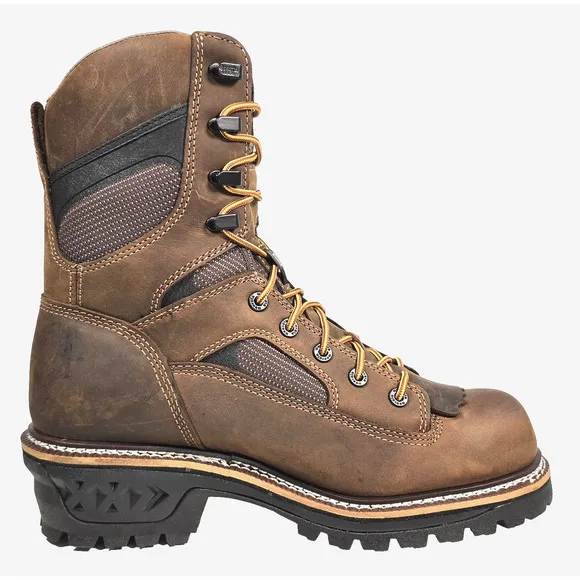 Georgia Boot LTX Men's Size 9M Brown Logger Waterproof 9&quot; Work Boots GB00616