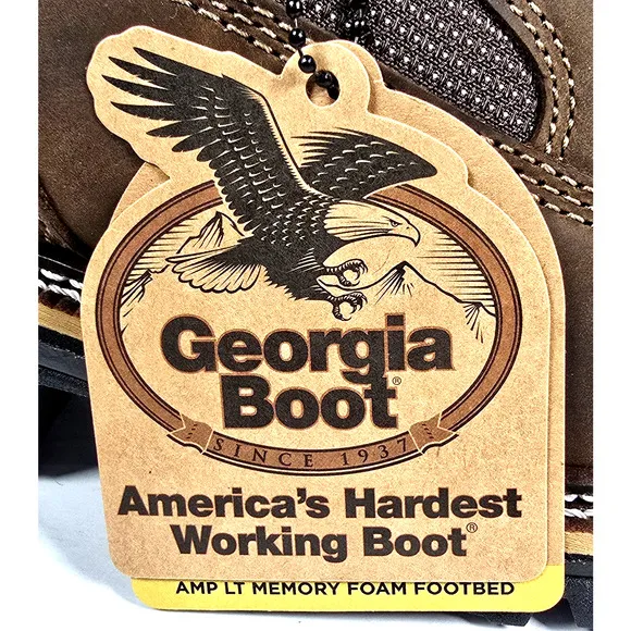 Georgia Boot LTX Men's Size 9M Brown Logger Waterproof 9&quot; Work Boots GB00616