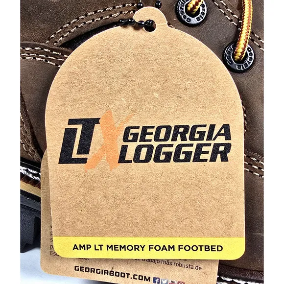 Georgia Boot LTX Men's Size 9M Brown Logger Waterproof 9&quot; Work Boots GB00616