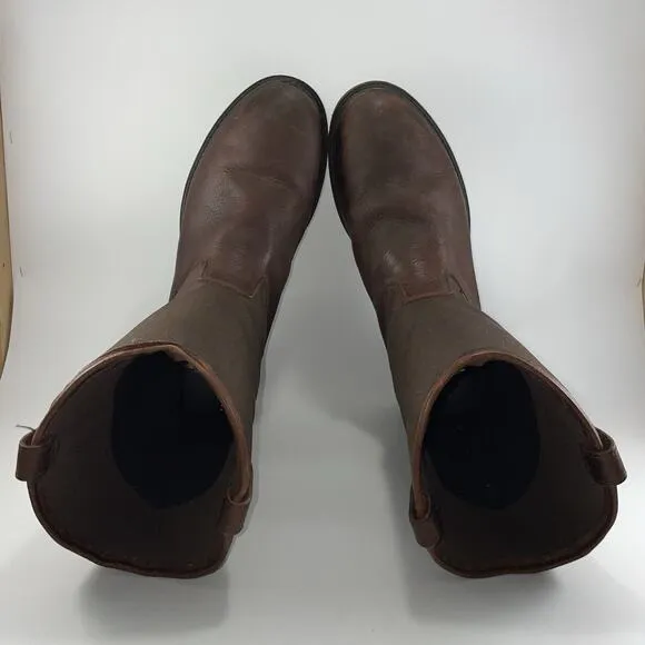 Georgia Boots 8” Wellington Boots Mens Size 13 Brown Leather Waterproof Pull On