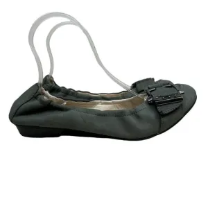 Geox Respira Flats Shoes Nubuck Leather Slip On Green Women Size‎ EU 39.5