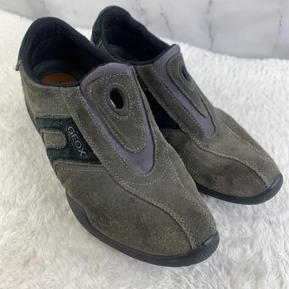 Geox Respira Sport shoes SZ 40 7.5 Mens Green Suede Casual Sneaker hiking Man