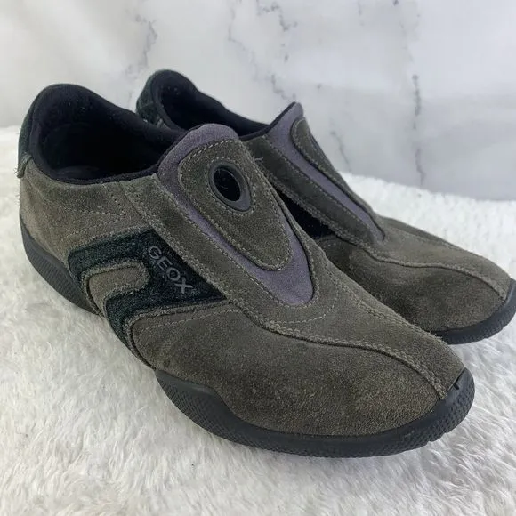 Geox Respira Sport shoes SZ 40 7.5 Mens Green Suede Casual Sneaker hiking Man