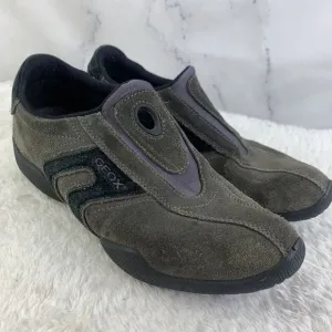 Geox Respira Sport shoes SZ 40 7.5 Mens Green Suede Casual Sneaker hiking Man